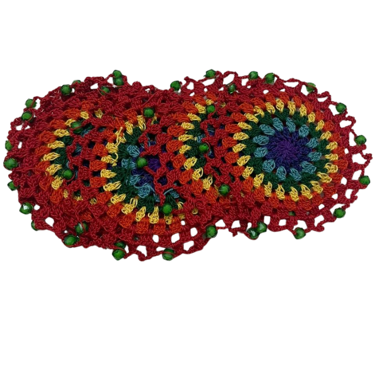 Handmade Colorful Crochet Glass Mat
