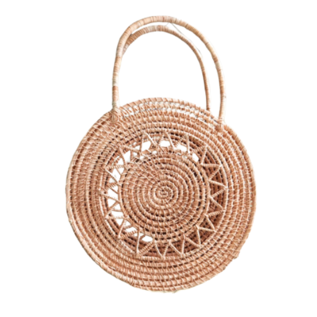 Handcrafted Palm Fiber Ladies Beach Bag
