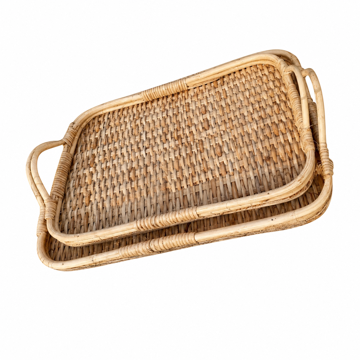 Rectangle Cane Tray with Handle