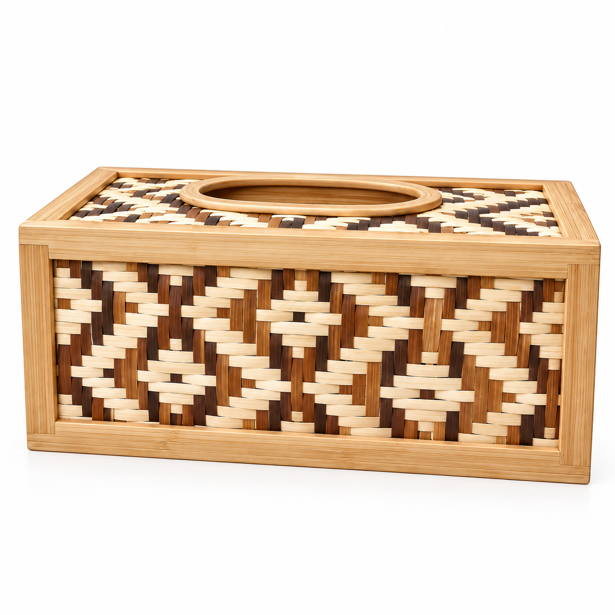 Handcrafted Bamboo Tissue Box