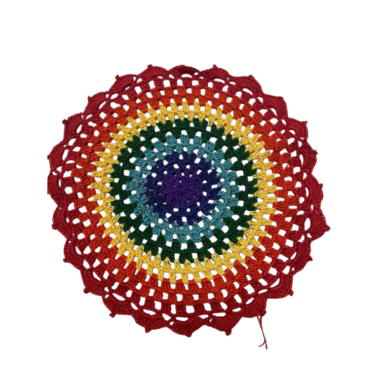 Handmade Colorful Crochet Glass Mat
