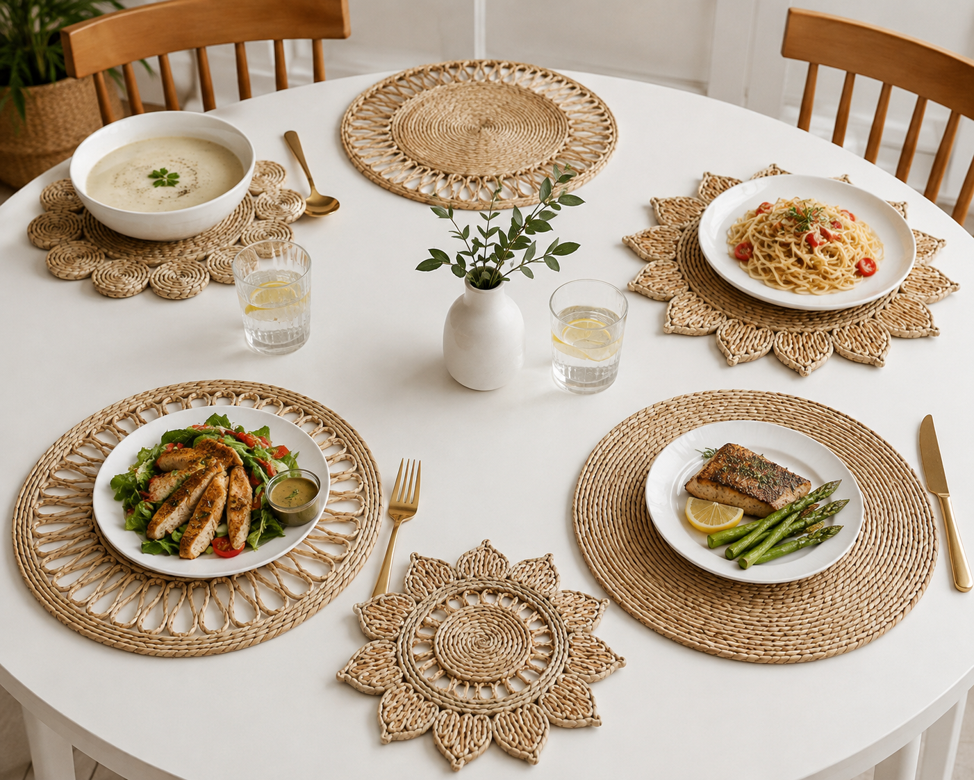 Eco Friendly Natural Jute & Hyacinths Place Mat