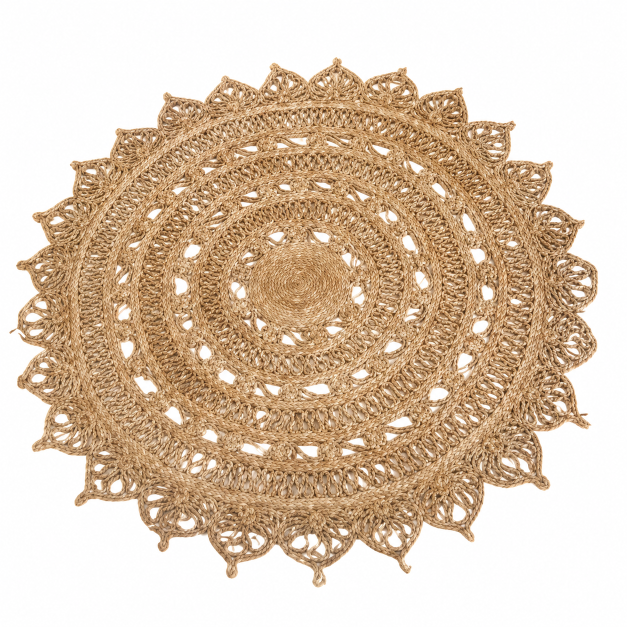 Eco Friendly Mandala Jute Floor Rug