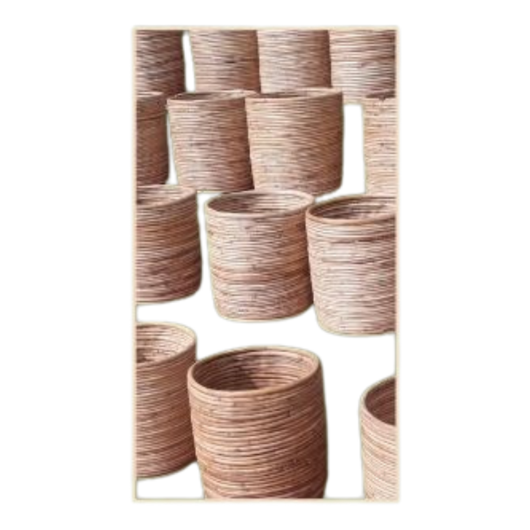 Cane Handicraft Waste Basket